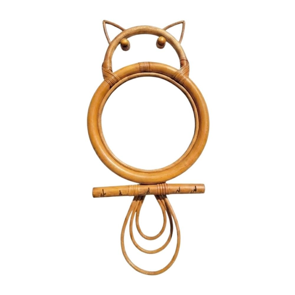 Owl Rattan Wall Mirror, rattan kids furniture, wholesale, bulk, Vietnam, manufacture