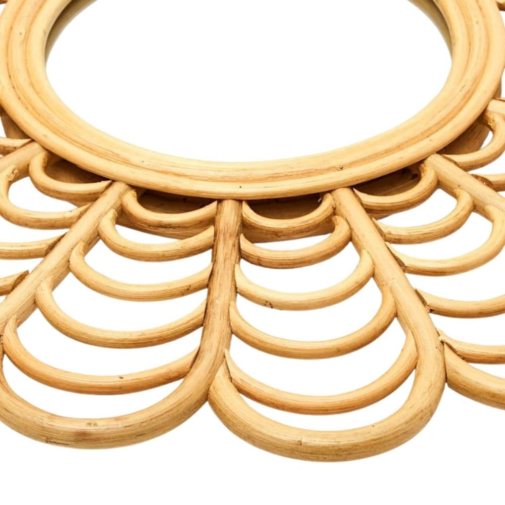 Petal Rattan Kids Room Mirror, rattan kids furniture, wholesale, bulk, Vietnam, manufacture