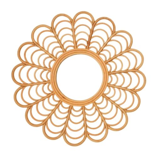 Petal Rattan Kids Room Mirror, rattan kids furniture, wholesale, bulk, Vietnam, manufacture