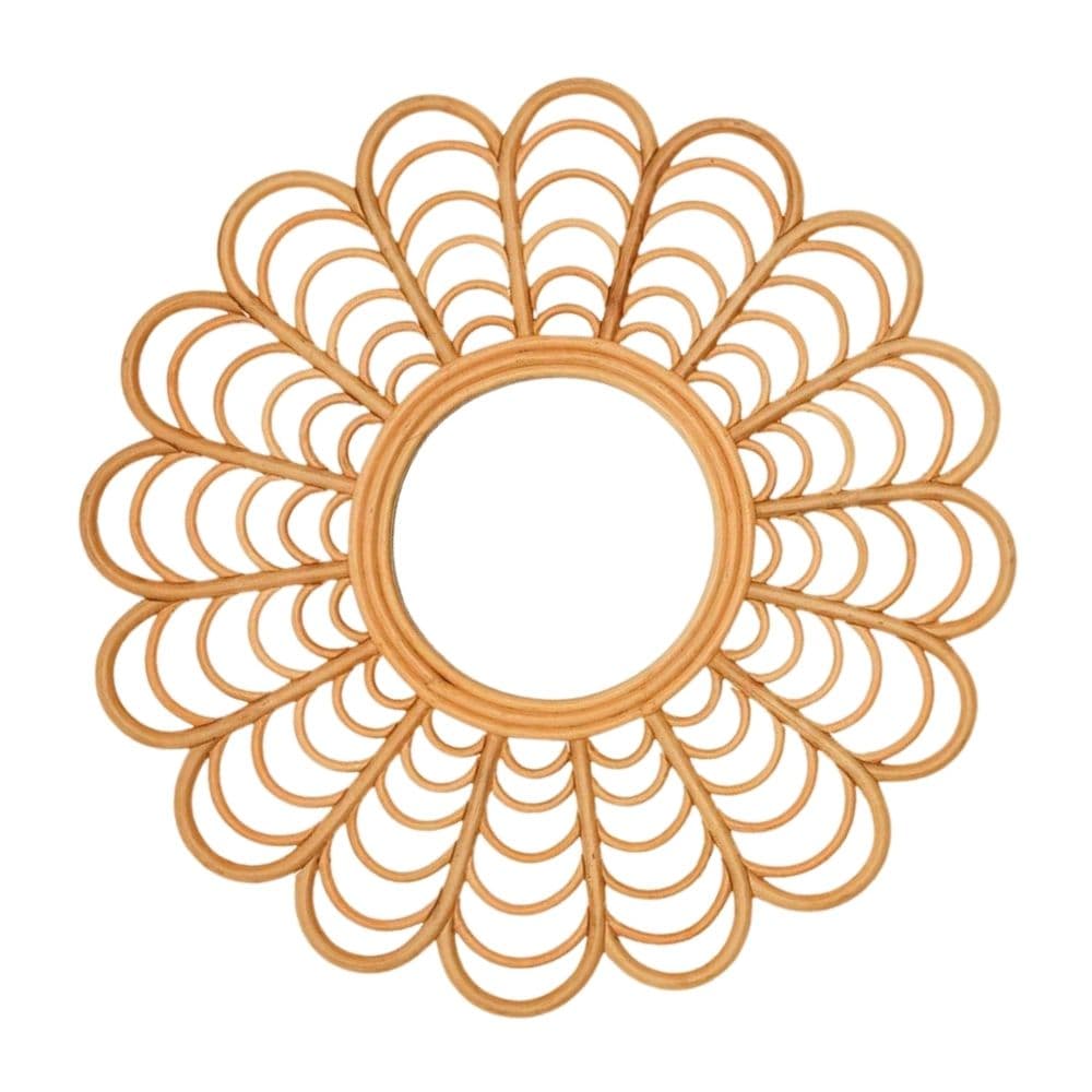 Petal Rattan Kids Room Mirror, rattan kids furniture, wholesale, bulk, Vietnam, manufacture