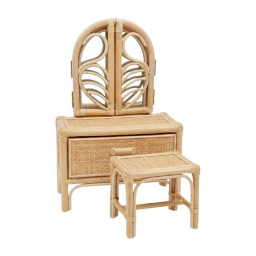 Rattan 8 Year Old Makeup Table, rattan kids dressing table, rattan kids makeup table, rattan kids furniture, rattan kids chair, rattan kids table, rattan kids table and chairs set, rattan toddler chair, rattan toddler table and chairs, wholesale, bulk, Vietnam, factory