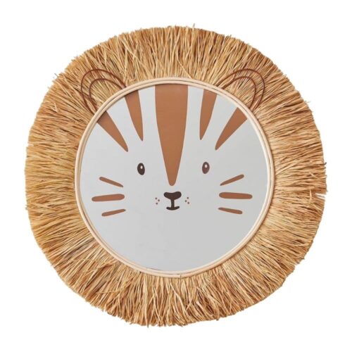 Rattan and Grass Lion Mirror Kids Room, rattan kids furniture, wholesale, bulk, Vietnam, manufacture