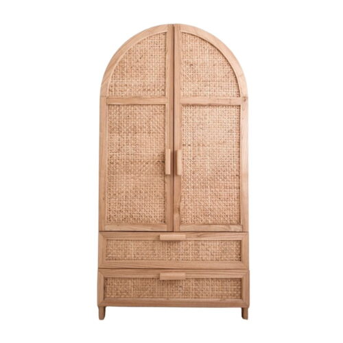 Rattan and Wood Kids Wardrobe, dresser, rattan kids furniture, wholesale, bulk, manufacture, Vietnam