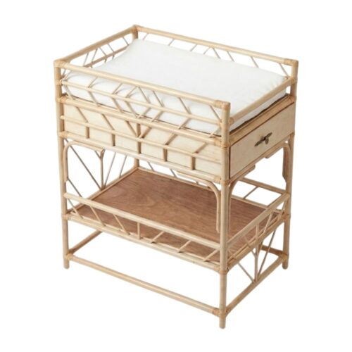 Rattan Baby Changing Table with Drawers, rattan kids furniture, wholesale, bulk, manufacture, Vietnam