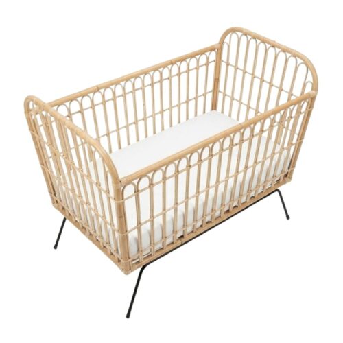 Rattan Baby Cot Steel Leg, rattan kid's bed, rattan baby cot, rattan kids toys, rattan kids furniture, wholesale, bulk