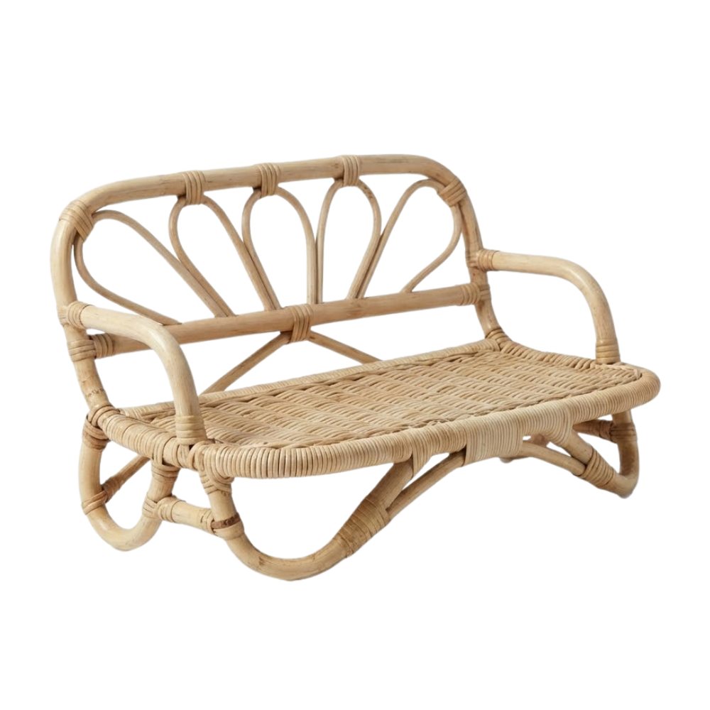 Rattan Baby Doll Sofa, rattan kids toys, rattan kids furniture, wholesale, bulk