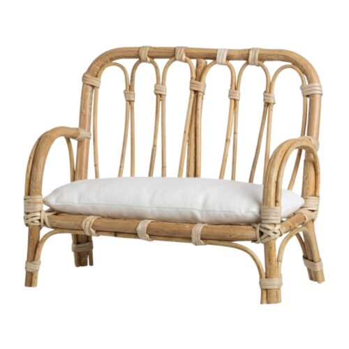 Rattan Barbie Doll House Sofa, rattan kids toys, rattan kids furniture, wholesale, bulk
