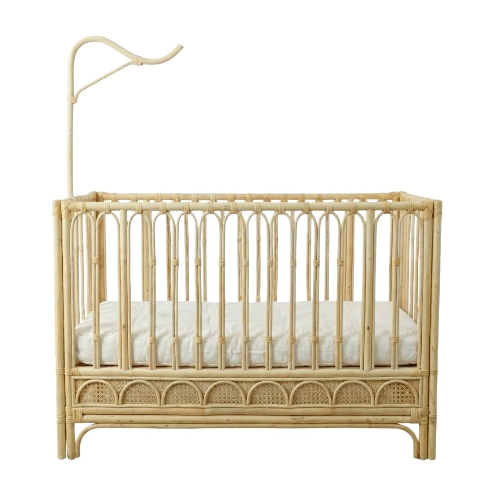 Rattan Bedside Baby Cot, rattan kid's bed, rattan baby cot, rattan kids toys, rattan kids furniture, wholesale, bulk