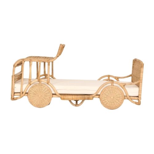 Rattan Car Design Kids Bed, rattan kid's bed, rattan baby cot, rattan kids toys, rattan kids furniture, wholesale, bulk