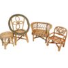 Rattan Doll Furniture Barbie Size, rattan kids toys, rattan kids furniture, wholesale, bulk