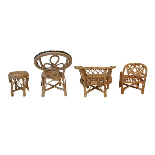 Rattan Doll Furniture Barbie Size, rattan kids toys, rattan kids furniture, wholesale, bulk