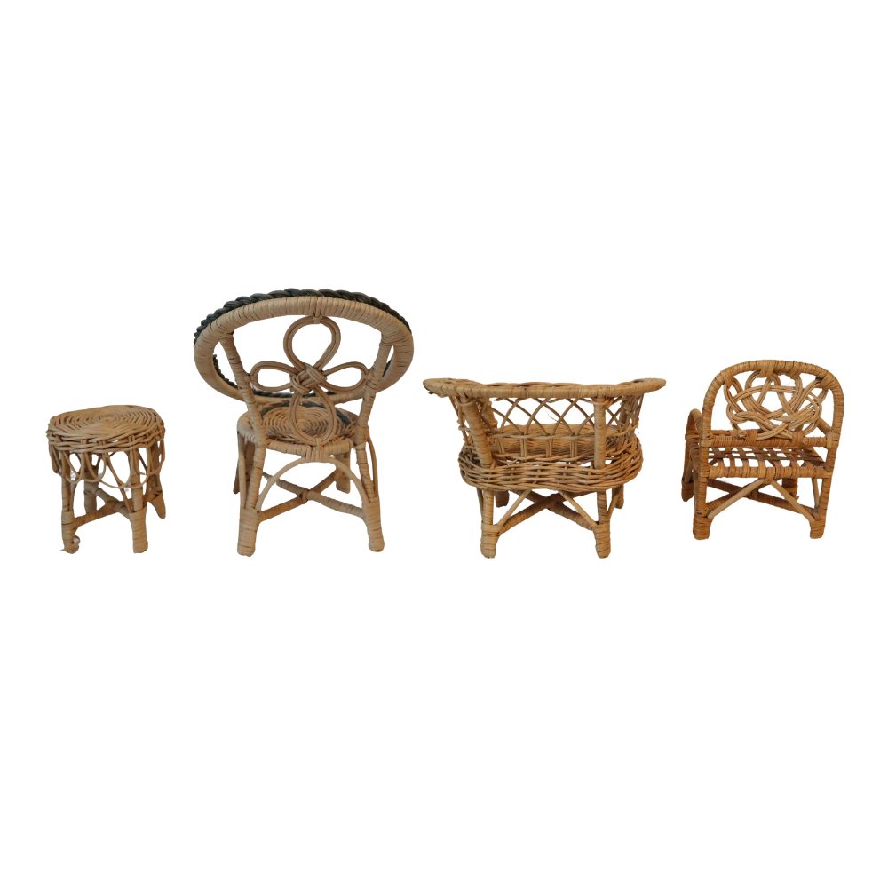 Rattan Doll Furniture Barbie Size, rattan kids toys, rattan kids furniture, wholesale, bulk