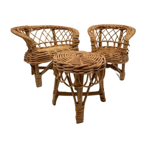 Rattan Doll Sofa Set, rattan kids toys, rattan kids furniture, wholesale, bulk