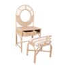 Rattan Dressing Table with Mirror Kids, rattan kids dressing table, rattan kids makeup table, rattan kids furniture, rattan kids chair, rattan kids table, rattan kids table and chairs set, rattan toddler chair, rattan toddler table and chairs, wholesale, bulk, Vietnam, factory