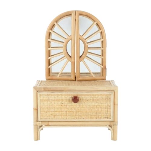 Rattan Floor Vanity Kids, rattan kids dressing table, rattan kids makeup table, rattan kids furniture, rattan kids chair, rattan kids table, rattan kids table and chairs set, rattan toddler chair, rattan toddler table and chairs, wholesale, bulk, Vietnam, factory