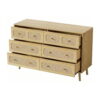 Rattan Kids 6 Drawer Dresser, wardrobe, rattan kids furniture, wholesale, bulk, manufacture, Vietnam