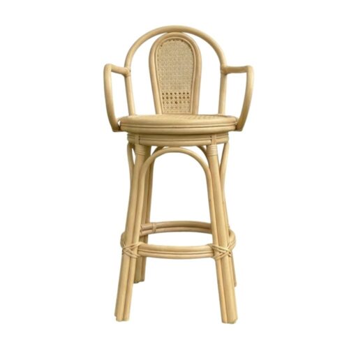 Rattan Kids Bar Stool with Arm, rattan kids furniture, rattan kids chair, rattan kids table, rattan kids table and chairs set, rattan toddler chair, rattan toddler table and chairs, wholesale, bulk, Vietnam, factory