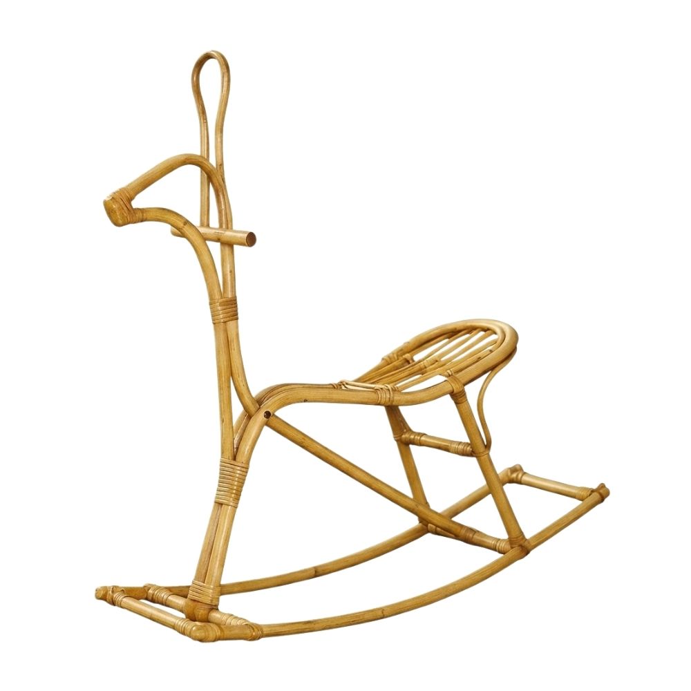 Rattan Kids Deer Rocking Chair, rattan kids furniture, rattan kids chair, rattan kids table, rattan kids table and chairs set, rattan toddler chair, rattan toddler table and chairs, wholesale, bulk, Vietnam, factory