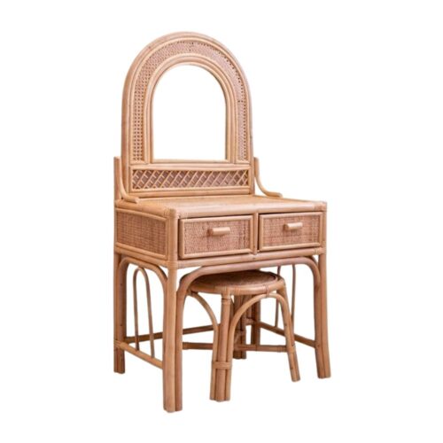 Rattan Kids Makeup Vanity, rattan kids dressing table, rattan kids makeup table, rattan kids furniture, rattan kids chair, rattan kids table, rattan kids table and chairs set, rattan toddler chair, rattan toddler table and chairs, wholesale, bulk, Vietnam, factory