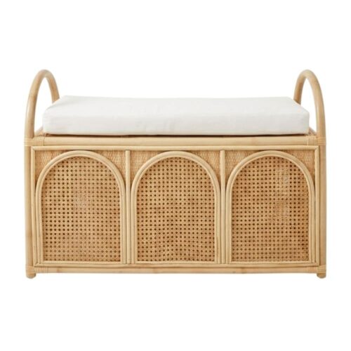 Rattan Kids Storage Bench, kids furniture, rattan kids cabinet, rattan kids trunk storage, rattan kids storage bench, rattan kids toy chest, wholesale, bulk, Vietnam, manufacture