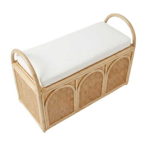Rattan Kids Storage Bench, kids furniture, rattan kids cabinet, rattan kids trunk storage, rattan kids storage bench, rattan kids toy chest, wholesale, bulk, Vietnam, manufacture