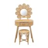 Rattan Kids Vanity Table, rattan kids dressing table, rattan kids makeup table, rattan kids furniture, rattan kids chair, rattan kids table, rattan kids table and chairs set, rattan toddler chair, rattan toddler table and chairs, wholesale, bulk, Vietnam, factory