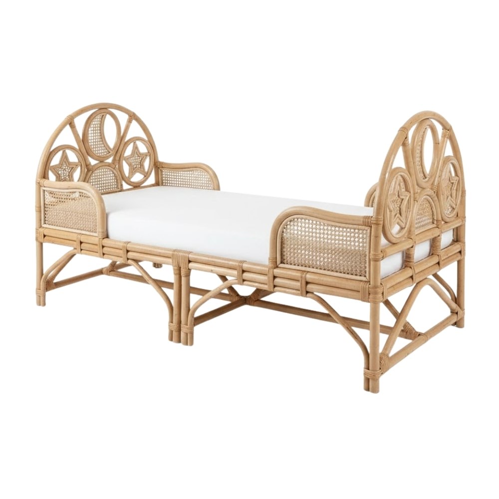 Rattan Toddler Bed, rattan kid's bed, rattan baby cot, rattan kids toys, rattan kids furniture, wholesale, bulk