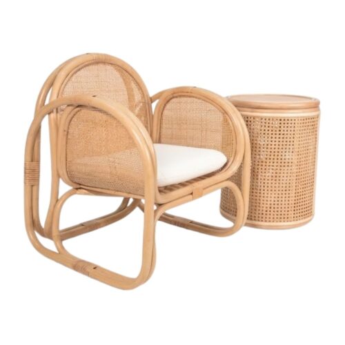 Rattan Toddler Chair and Table with Arms, rattan kids furniture, rattan kids chair, rattan kids table, rattan kids table and chairs set, rattan toddler chair, rattan toddler table and chairs, wholesale, bulk, Vietnam, factory