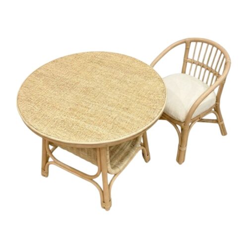 Rattan Toddler Chair with Arms and Table, rattan kids furniture, rattan kids chair, rattan kids table, rattan kids table and chairs set, rattan toddler chair, rattan toddler table and chairs, wholesale, bulk, Vietnam, factory
