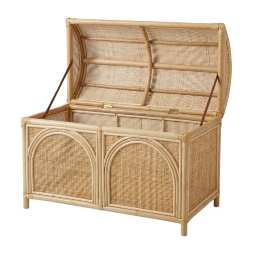 Rattan Toy Chest with Lid, kids furniture, rattan kids cabinet, rattan kids trunk storage, rattan kids storage bench, rattan kids toy chest, wholesale, bulk, Vietnam, manufacture