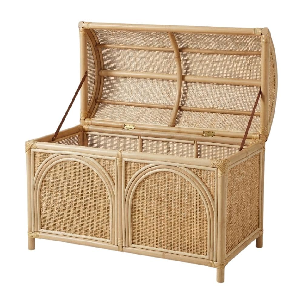 Rattan Toy Chest with Lid, kids furniture, rattan kids cabinet, rattan kids trunk storage, rattan kids storage bench, rattan kids toy chest, wholesale, bulk, Vietnam, manufacture