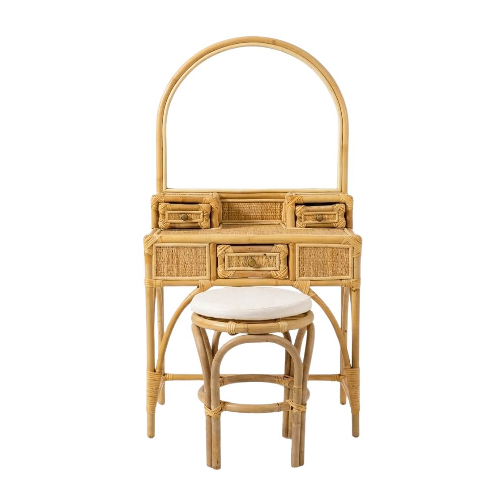 Rattan Vanity for Kids, rattan kids dressing table, rattan kids makeup table, rattan kids furniture, rattan kids chair, rattan kids table, rattan kids table and chairs set, rattan toddler chair, rattan toddler table and chairs, wholesale, bulk, Vietnam, factory