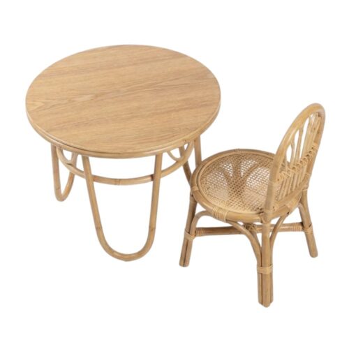 Round Rattan Kids Table, rattan kids furniture, rattan kids chair, rattan kids table, rattan kids table and chairs set, rattan toddler chair, rattan toddler table and chairs, wholesale, bulk, Vietnam, factory