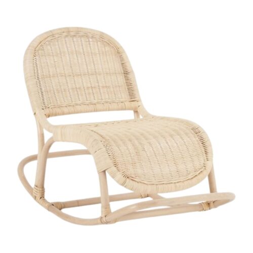 Simple Rattan Kids Rocking Chair, rattan kids furniture, rattan kids chair, rattan kids table, rattan kids table and chairs set, rattan toddler chair, rattan toddler table and chairs, wholesale, bulk, Vietnam, factory