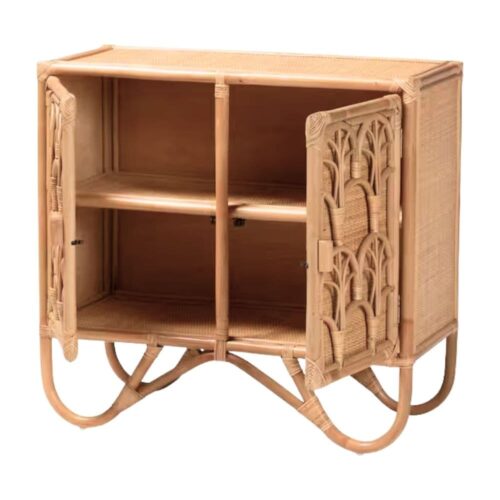 Small Rattan Cabinet with Doors, kids furniture, rattan kids cabinet, rattan kids trunk storage, rattan kids storage bench, rattan kids toy chest, wholesale, bulk, Vietnam, manufacture