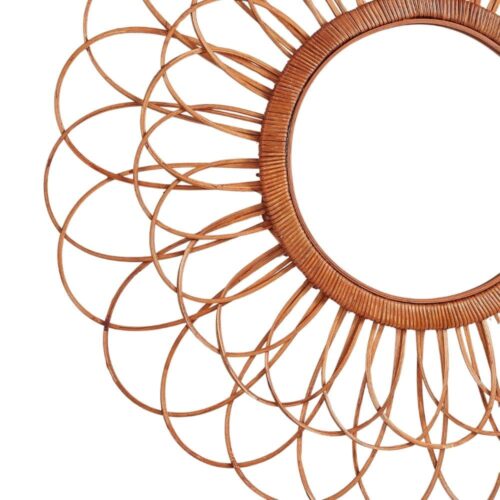 Sun Flower Rattan Kids Mirror, rattan kids furniture, wholesale, bulk, Vietnam, manufacture