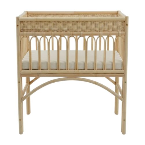 Vintage Rattan Baby Bassinet, rattan baby bassinet, rattan baby cradle, rattan baby cot, rattan kids toys, rattan kids furniture, wholesale, bulk