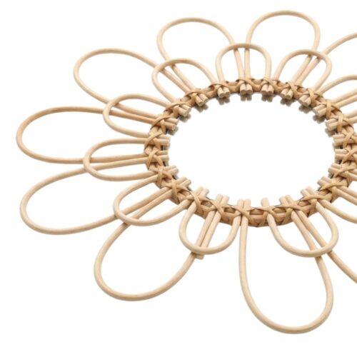 Wall Mounted Rattan Childrens Room Mirror, rattan kids furniture, wholesale, bulk, Vietnam, manufacture
