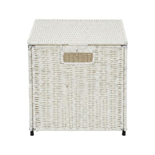 White Rattan Toy Chest, kids furniture, rattan kids cabinet, rattan kids trunk storage, rattan kids storage bench, rattan kids toy chest, wholesale, bulk, Vietnam, manufacture