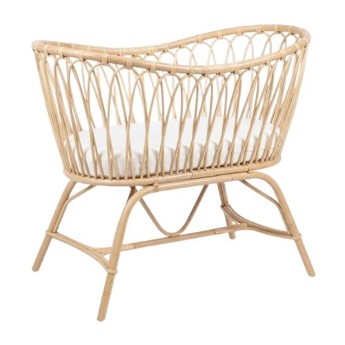 Wicker Baby Bassinet Basket, rattan baby bassinet, rattan baby cradle, rattan baby cot, rattan kids toys, rattan kids furniture, wholesale, bulk