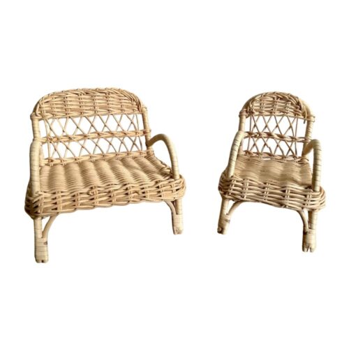 Wicker Baby Doll Sofa, rattan kids toys, rattan kids furniture, wholesale, bulk