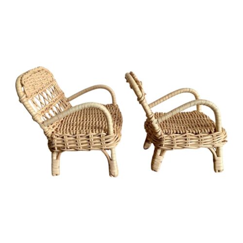Wicker Baby Doll Sofa, rattan kids toys, rattan kids furniture, wholesale, bulk