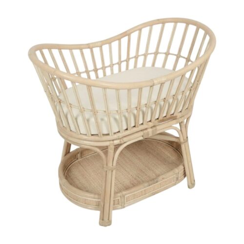 Wicker Rattan Baby Bassinet, rattan baby bassinet, rattan baby cradle, rattan baby cot, rattan kids toys, rattan kids furniture, wholesale, bulk