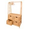 4 Storage Compartments Rattan Kids Rack, rattan kids toys, rattan kids furniture, wholesale, bulk