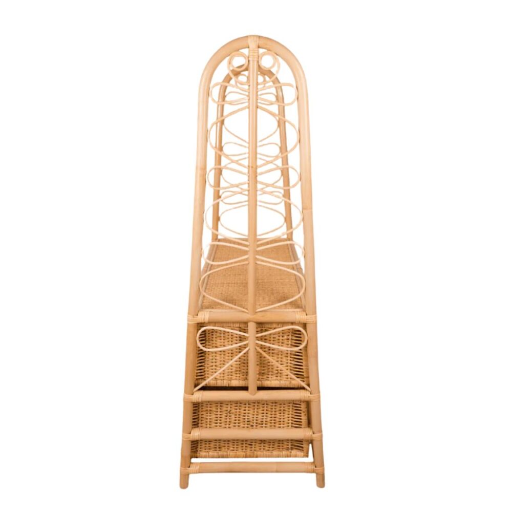 4 Storage Compartments Rattan Kids Rack, rattan kids toys, rattan kids furniture, wholesale, bulk