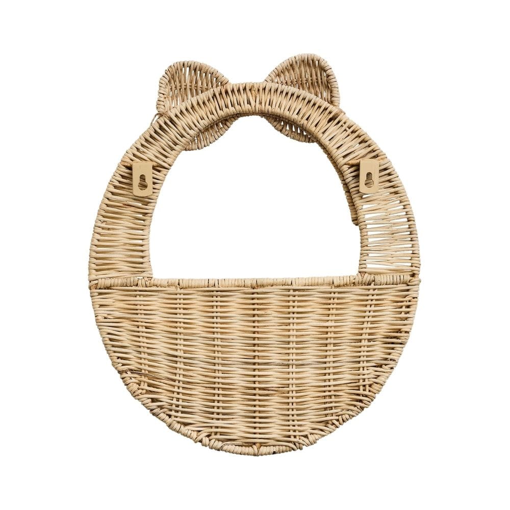 Rattan Bow Wall Basket, rattan kids basket, rattan kids toys, rattan kids furniture, wholesale, bulk