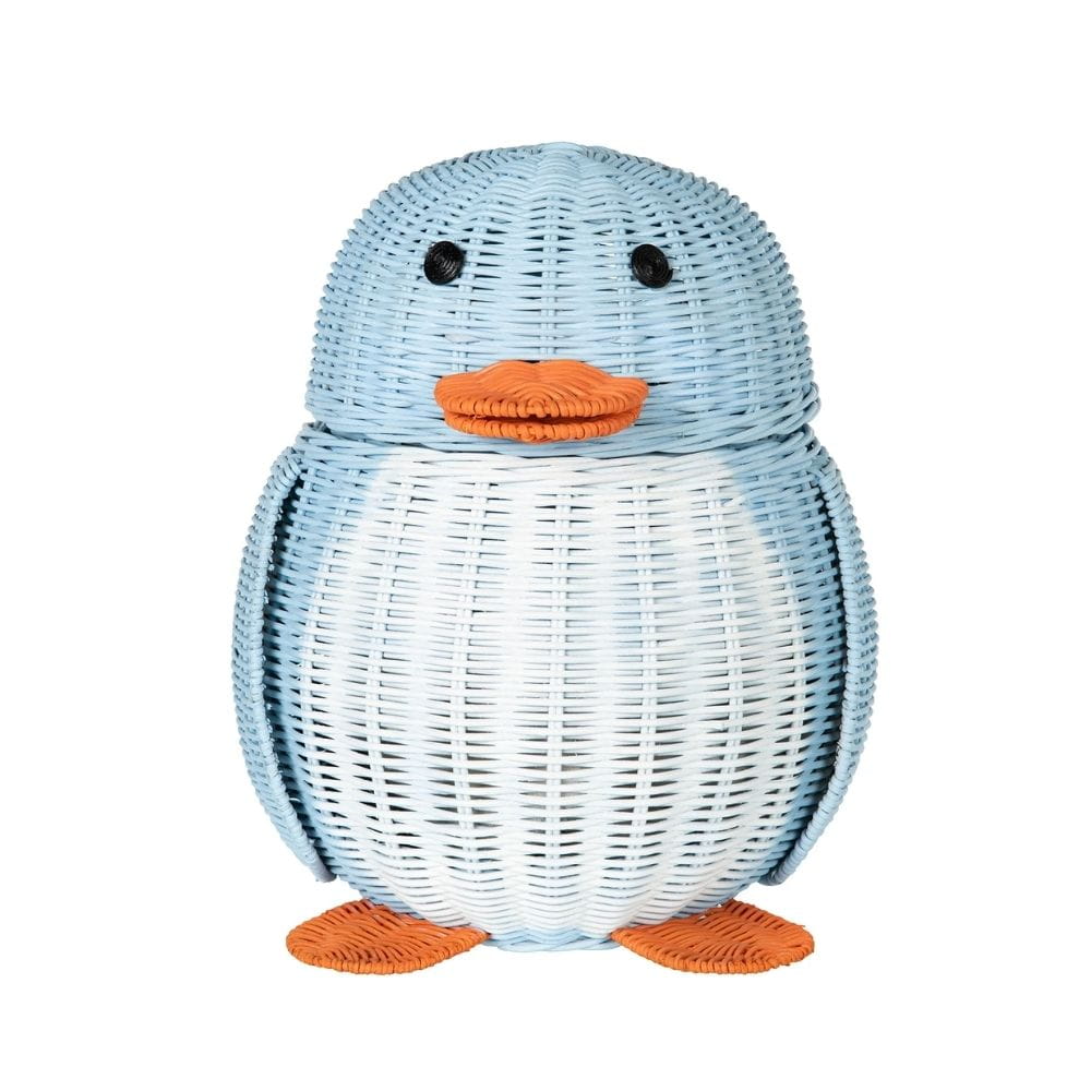 Rattan Penguin Storage Basket, rattan kids basket, rattan kids toys, rattan kids furniture, wholesale, bulk