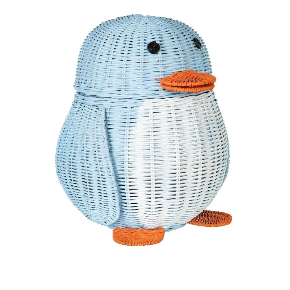 Rattan Penguin Storage Basket, rattan kids basket, rattan kids toys, rattan kids furniture, wholesale, bulk