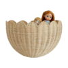 Scalloped Wicker Wall Basket, rattan kids basket, rattan kids toys, rattan kids furniture, wholesale, bulk