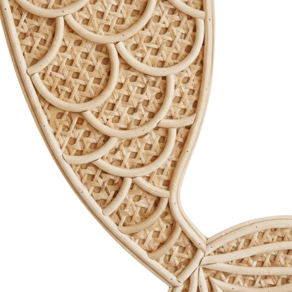 Wall Mounted Rattan Mermaid Tail, rattan kids toys, rattan kids furniture, wholesale, bulk